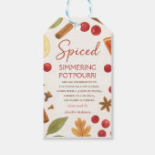 Herfstachtige potpourri cadeaulabel (Voorkant)