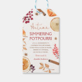 Herfstachtige potpourri om te laten trekken cadeaulabel (Voorkant)