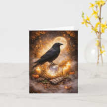 Herfstachtige Val Mystieke Magische Raaf Blank
