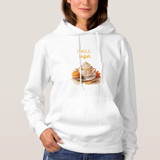 Herfstallelujah pompoen kruid hoodie (Voorkant)
