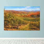 Herfstappelboomgaardlandschap Canvas Afdruk (Insitu (Houten vloer))