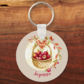 Herfstappelmand gepersonaliseerde sleutelhanger (Voorkant)