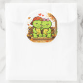 Herfstbank Ronde Sticker (Tas)