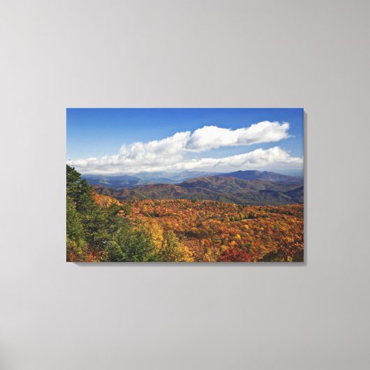 Herfstbeeld van de Zuidelijke Appalachen Canvas Afdruk (Voorkant)