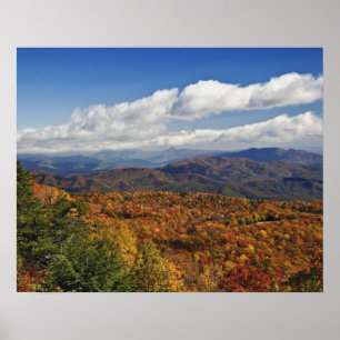 Herfstbeeld van de Zuidelijke Appalachen Poster