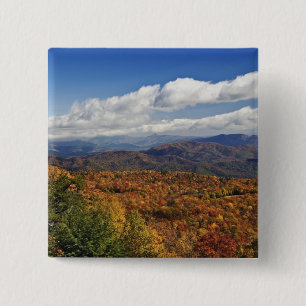 Herfstbeeld van de Zuidelijke Appalachen Vierkante Button 5,1 Cm