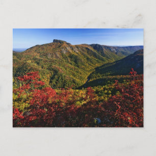 Herfstbeeld van Linville Gorge vaak genoemd de Briefkaart