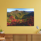 Herfstbeeld van Linville Gorge vaak genoemd de Canvas Afdruk (Insitu (Woonkamer))