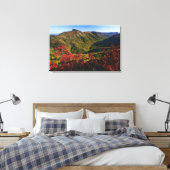 Herfstbeeld van Linville Gorge vaak genoemd de Canvas Afdruk (Insitu (Slaapkamer))