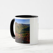 Herfstbeeld van Linville Gorge vaak genoemd de Mok (Voorkant links)