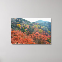Herfstbeeld vanuit Kiyomizu-dera Japan Tempel Reiz Canvas Afdruk