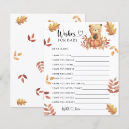 Herfstbeer - Feestspel | Wensen voor baby