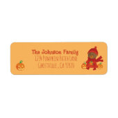 Herfstbeer Halloween retouradreslabels Etiket (Voorkant)