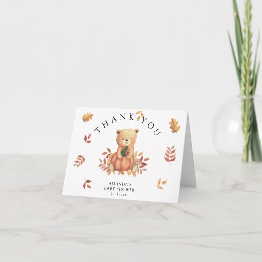 Herfstbeer met pompoen - dank je bedankkaart (Voorkant)