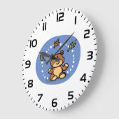 Herfstbeer met vallende bladeren grote klok (Hoek)