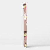 herfstbeker bloemen naadloos in bruin en p Case-Mate iPhone case (Achterkant / Rechts)