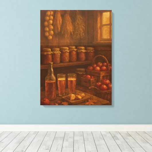 Herfstbeloning - Gouden Oogstviering Canvas Afdruk (Insitu (Houten vloer))