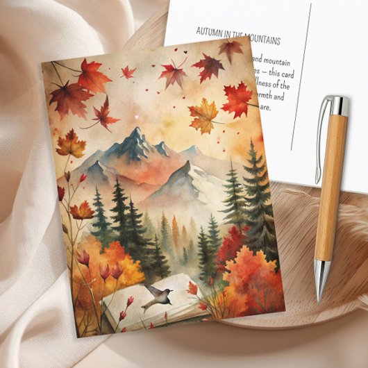 Herfstbergen vallen laat  Natuur achter Briefkaart