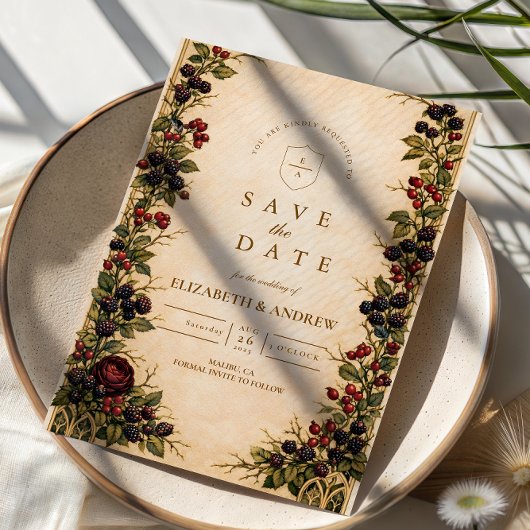 Herfstbes Botanische Trouw Save The Date