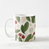 Herfstbessen en botanisch bladpatroon koffiemok (Links)