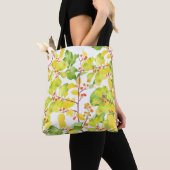 Herfstbessen op een all-over-print Canvas tas (Dichtbij)