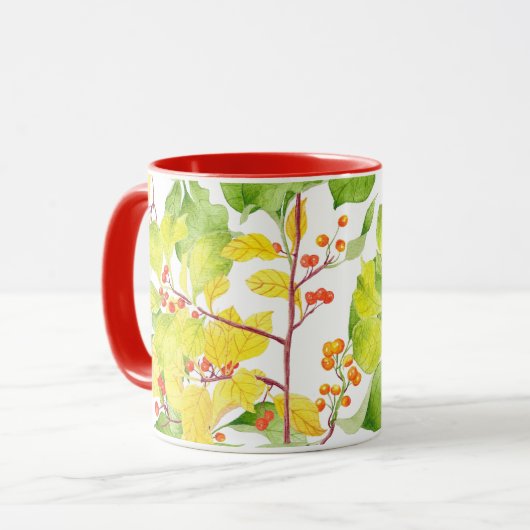 Herfstbessen op een Combo Mok (Voorkant links)