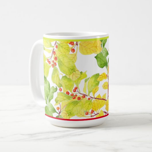 Herfstbessen op een klassieke Mok (Voorkant links)