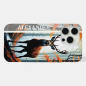 Herfstbewaker van het bos iPhone hoesje (Achterkant horizontaal)