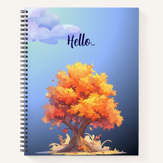 Herfstbewolking & Tree Herfst Notitieboek – Gezell (Voorkant)
