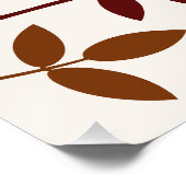 Herfstblaadjes Design Herfstkleuren op Crème Perfect Poster (Hoek)