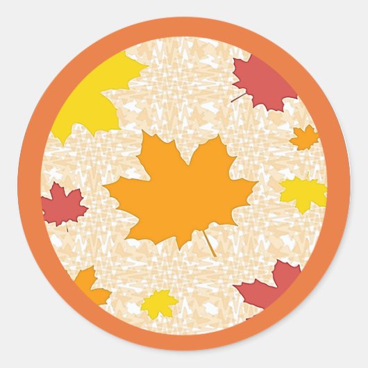 Herfstblaastickers Ronde Sticker (Voorkant)