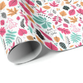 Herfstblad Abstract naadloos patroon Cadeaupapier (Rol Hoek)