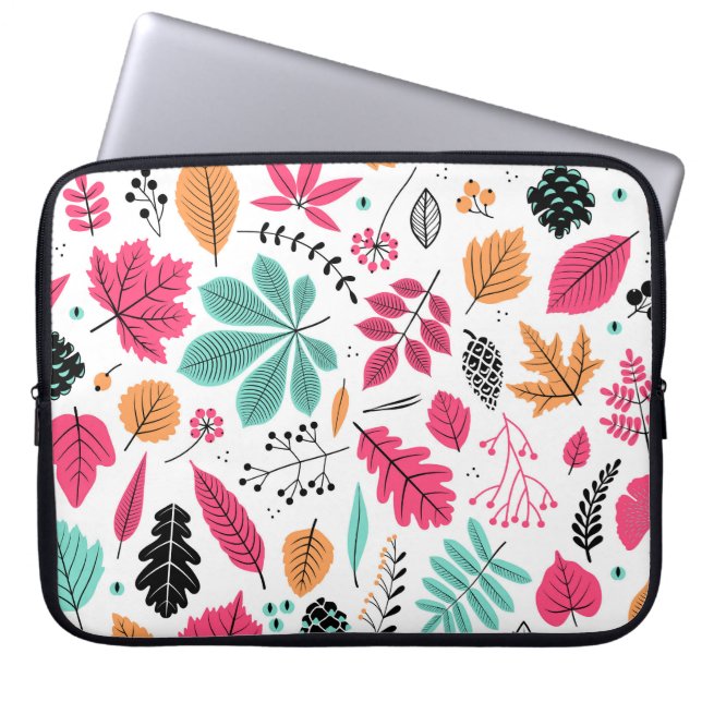 Herfstblad Abstract naadloos patroon Laptop Sleeve (Voorkant)