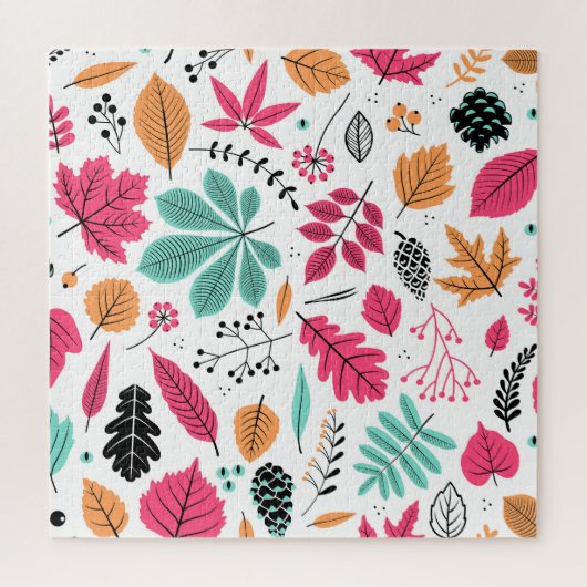 Herfstblad Abstract naadloos patroon Legpuzzel (Verticaal)
