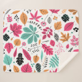 Herfstblad Abstract naadloos patroon Sherpa Deken (Voorkant (horizontaal))