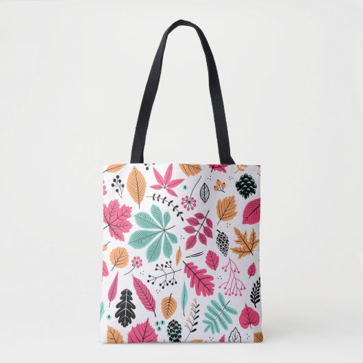 Herfstblad Abstract naadloos patroon Tote Bag (Voorkant)
