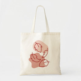 Herfstblad & Abstracte Blob Shapes Grocery Shop Tote Bag