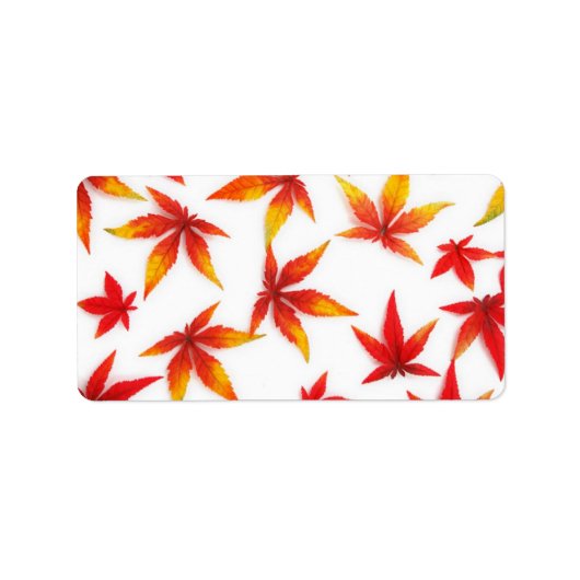 Herfstblad Adreslabel Etiket (Voorkant)