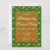 Herfstblad aquarel Thanksgiving dinerfeest Kaart (Voorkant)