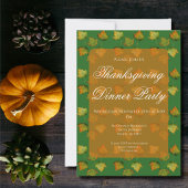 Herfstblad aquarel Thanksgiving dinerfeest Kaart