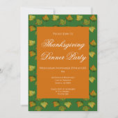 Herfstblad aquarel Thanksgiving dinerfeest Kaart (Voorkant)