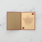 Herfstblad bedankkaart (Binnen)