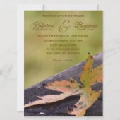 Herfstblad Bruiloft Kaart (Voorkant)