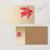 herfstblad business card sjabloon foto visitekaartje (Voorkant / Achterkant)