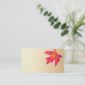 herfstblad business card sjabloon foto visitekaartje (Staand voorkant)