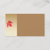 herfstblad business card sjabloon foto visitekaartje (Achterkant)