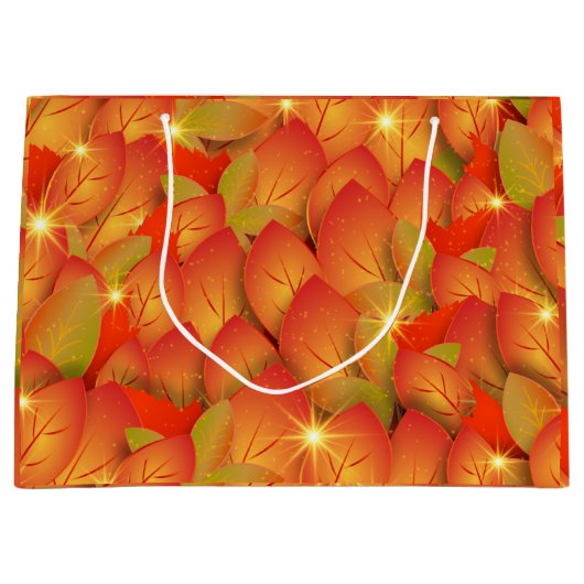 herfstblad cadeau groot cadeauzakje (Voorkant)