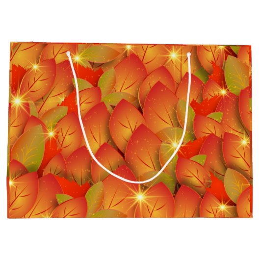 herfstblad cadeau groot cadeauzakje (Achterkant)