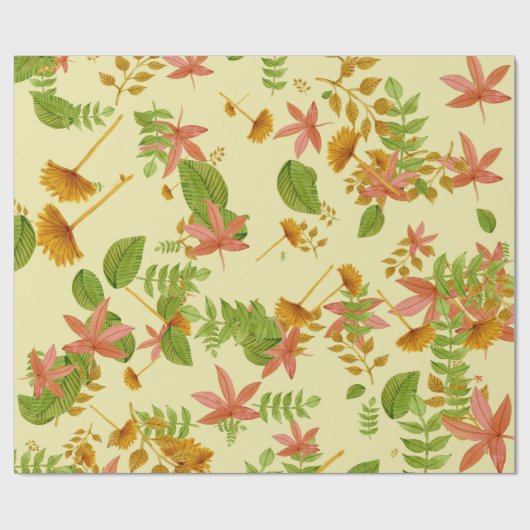  herfstblad cadeaupapier (Vlak)