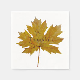 Herfstblad dankbare waterverf servet